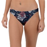 Flower Pattern Band Bikini Bottoms