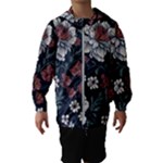 Flower Pattern Kids  Hooded Windbreaker