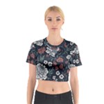 Flower Pattern Cotton Crop Top