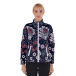 Flower Pattern Women s Bomber Jacket