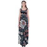 Flower Pattern Empire Waist Maxi Dress