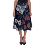 Flower Pattern Perfect Length Midi Skirt