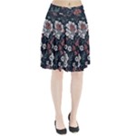 Flower Pattern Pleated Skirt