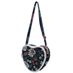 Flower Pattern Heart Shoulder Bag