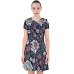 Flower Pattern Adorable in Chiffon Dress