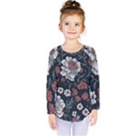 Flower Pattern Kids  Long Sleeve T-Shirt