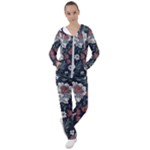 Flower Pattern Women s Tracksuit
