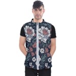 Flower Pattern Men s Puffer Vest
