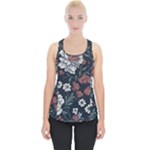 Flower Pattern Piece Up Tank Top