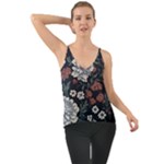 Flower Pattern Chiffon Cami