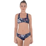 Flower Pattern Criss Cross Bikini Set