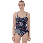 Flower Pattern Sweetheart Tankini Set