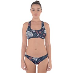 Flower Pattern Cross Back Hipster Bikini Set from ArtsNow.com