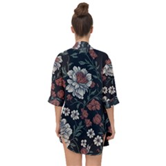 Open Front Chiffon Kimono 