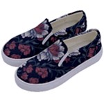 Flower Pattern Kids  Canvas Slip Ons