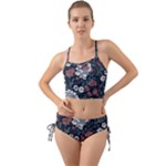 Flower Pattern Mini Tank Bikini Set