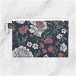 Flower Pattern Canvas Cosmetic Bag (Large)