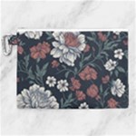 Flower Pattern Canvas Cosmetic Bag (XL)