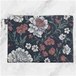 Flower Pattern Canvas Cosmetic Bag (XXL)