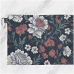 Flower Pattern Canvas Cosmetic Bag (XXXL)