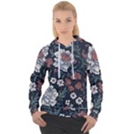 Flower Pattern Women s Overhead Hoodie