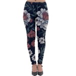 Flower Pattern Lightweight Velour Leggings