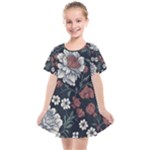 Flower Pattern Kids  Smock Dress