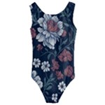 Flower Pattern Kids  Cut-Out Back One Piece Swimsuit