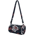Flower Pattern Mini Cylinder Bag