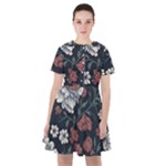 Flower Pattern Sailor Dress