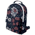 Flower Pattern Flap Pocket Backpack (Small)