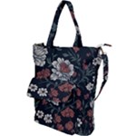 Flower Pattern Shoulder Tote Bag