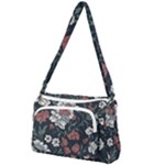Flower Pattern Front Pocket Crossbody Bag
