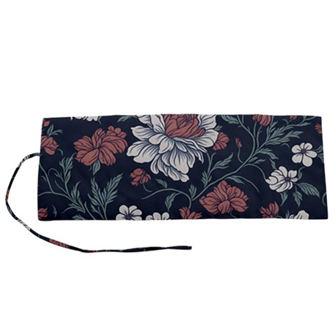 Flower Pattern Roll Up Canvas Pencil Holder (S) from ArtsNow.com