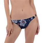 Flower Pattern Ring Detail Bikini Bottoms