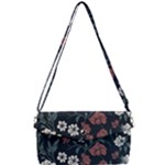 Flower Pattern Removable Strap Clutch Bag