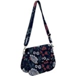 Flower Pattern Saddle Handbag