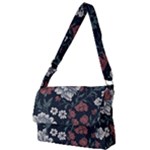 Flower Pattern Full Print Messenger Bag (L)