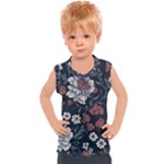 Flower Pattern Kids  Sport Tank Top