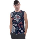 Flower Pattern Men s Regular Tank Top
