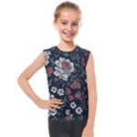 Flower Pattern Kids  Mesh Tank Top