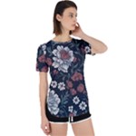 Flower Pattern Perpetual Short Sleeve T-Shirt