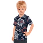Flower Pattern Kids  Polo T-Shirt