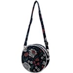 Flower Pattern Crossbody Circle Bag