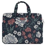 Flower Pattern MacBook Pro 16  Double Pocket Laptop Bag 