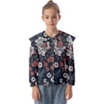 Flower Pattern Kids  Peter Pan Collar Blouse
