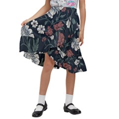 Kids  Ruffle Flared Wrap Midi Skirt 