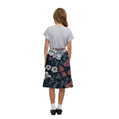 Kids  Ruffle Flared Wrap Midi Skirt 