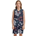 Flower Pattern Kids  Basketball Mesh Set