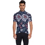 Flower Pattern Men s Short Sleeve Cycling Jersey